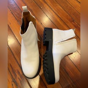 White Leather Platforms